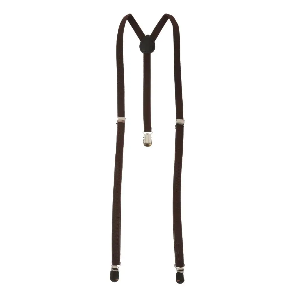 大人用クリップ式サスペンダー、Yバック付き伸縮性サスペンダー