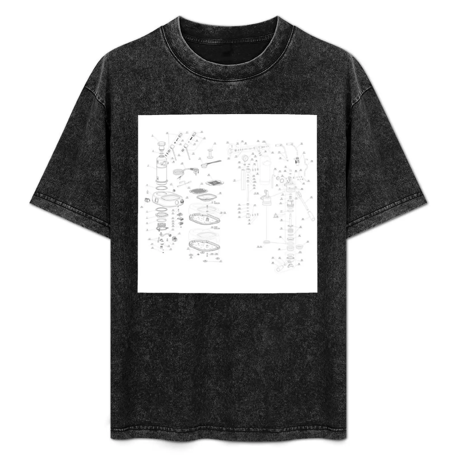

La Pavoni Professional Patent Drawing T-Shirt Large Size Soft Cotton T-Shirt