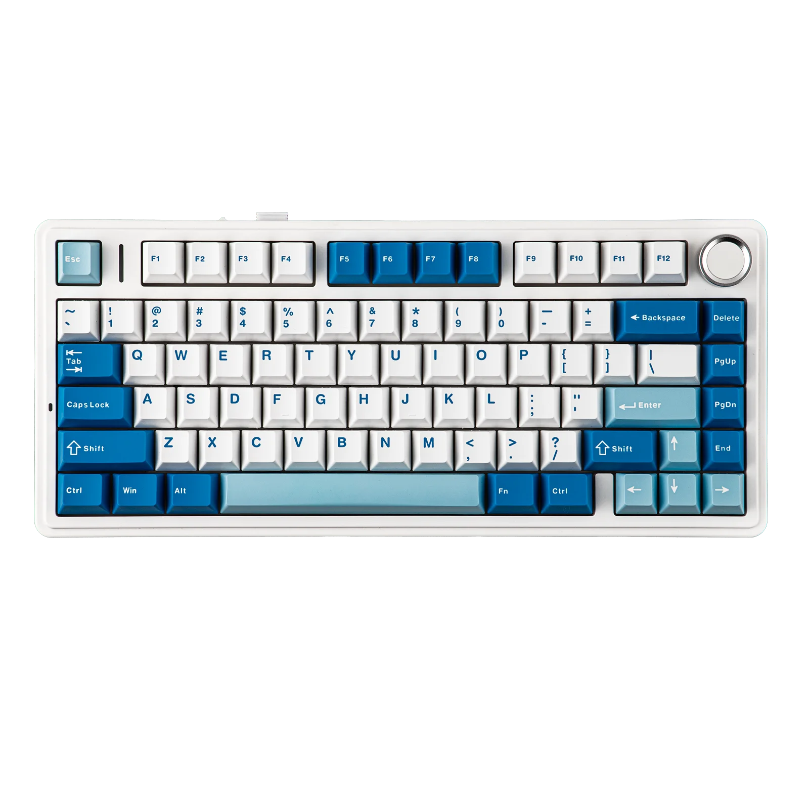 EPOMAKER x AULA F75 Ultra 75% ANSI US QWERTY-toetsenbord, met verwisselbare toetsen, gasket-ontwerp, driemodus draadloze verbinding en een 10000 mAh-batterij.