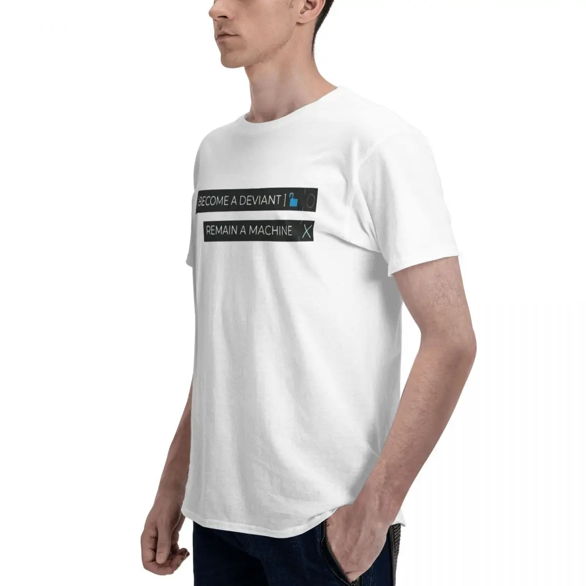 2024 Detroit Become Human DBH Deviant Or O-Neck Purified Cotton T-Shirts Mens Tee Shirt Leisure Short Sleeve T Shirts