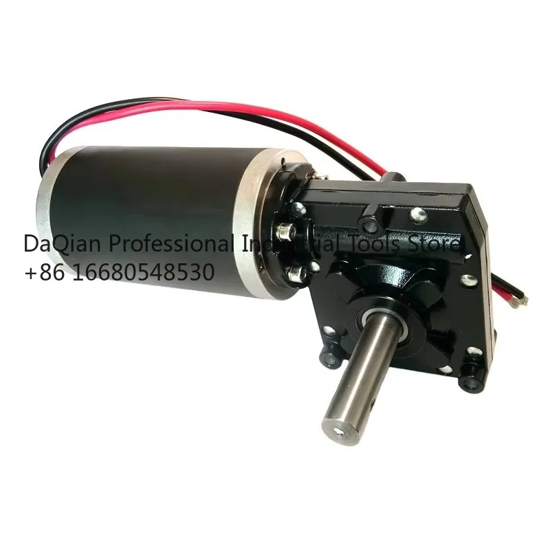 6as12V 24V High Torque Worm Drive Dc Motor Worm Gear Reductor 150W Dc Motor