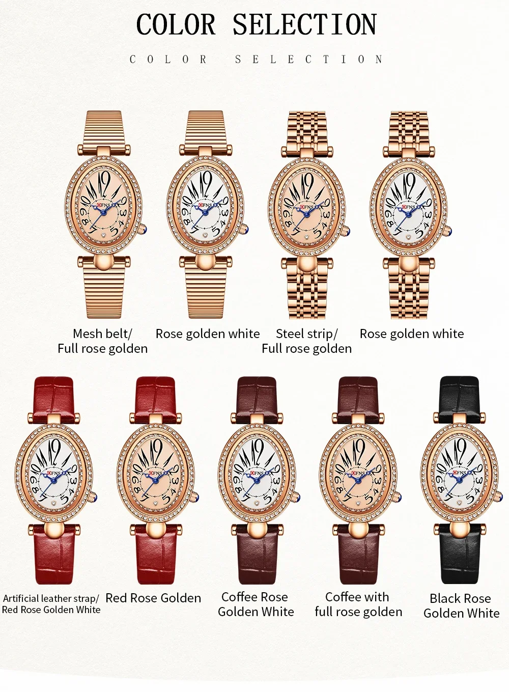OFNS Новинка 1540, хит продаж, женские часы с антикварным стилем, овальные кварцевые часы с инкрустацией бриллиантами, водонепроницаемые часы в стиле ретро со стальным ремешком