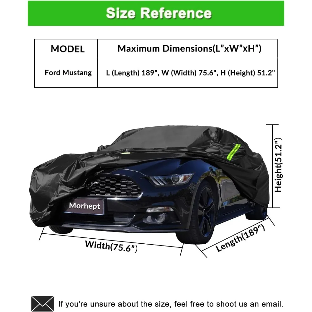 2005-2025年式フォード・マスタング専用カーカバー、全天候型防水保護（GT用）、防塵カバー（シェルビーカブー用）