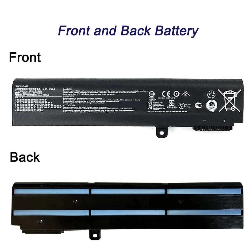 Imagem -04 - Bateria do Portátil para Bty-m6h Msi Ge62vr Ge63 Ge63vr Ge72vr Ge73 Ge73vr Ge75 Pe60 Gl62 Gl7g P62mvr Gp72 Gl62m Gl72vr Gl62vr Gl72vr