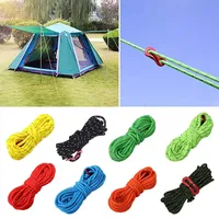 4m Reflective Guyline Tent Rope 4mm Outdoor Camping Cord Adjustable Hiking Paracord Guy Line for Tents Tarps Canopies