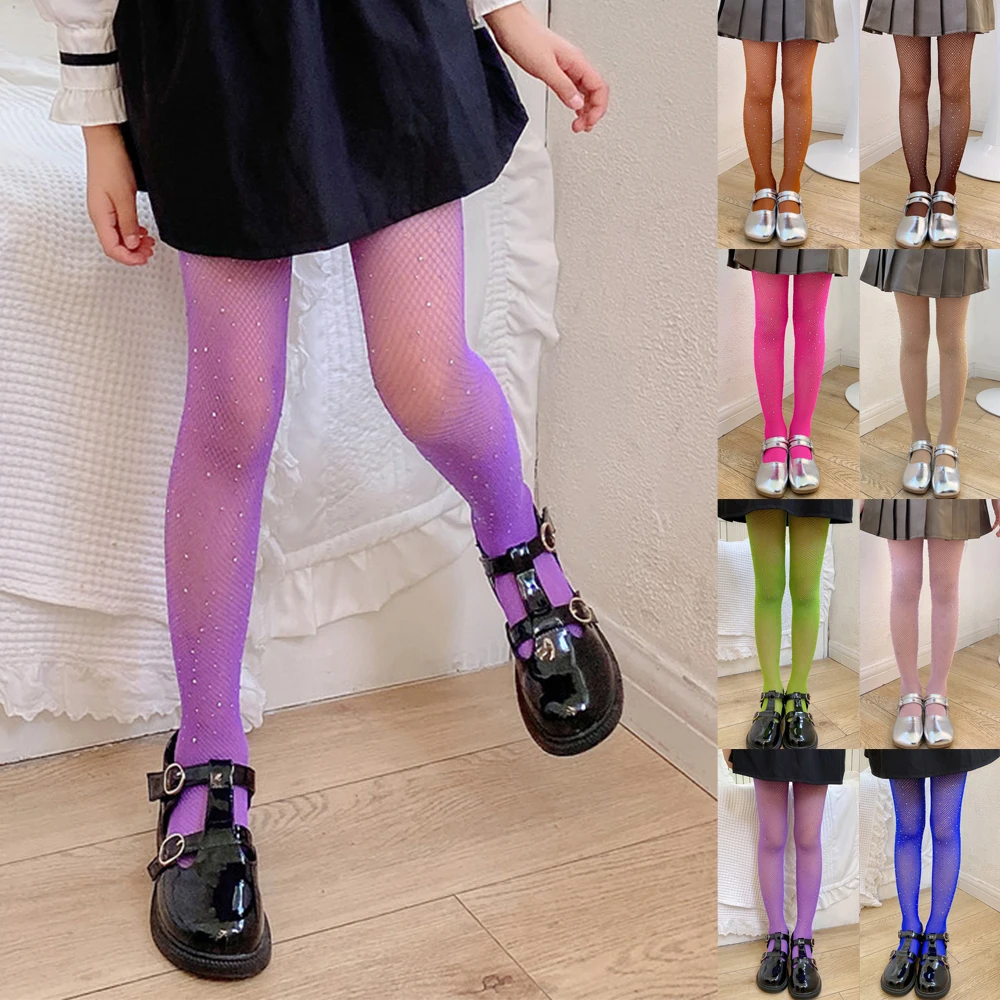 

Children Bottom Socks Hollowed Out Calf Socks Long Socks High Socks Tube Socks Rhinestone Knee Socks Mesh Sexy Breathable Kids