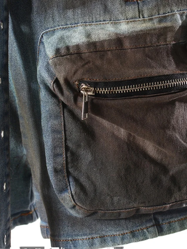 Retro American Cool Desert Sle Wide Leg keted Overalls orts Women Summer High Waist Cotton Workwear Jumpsuit