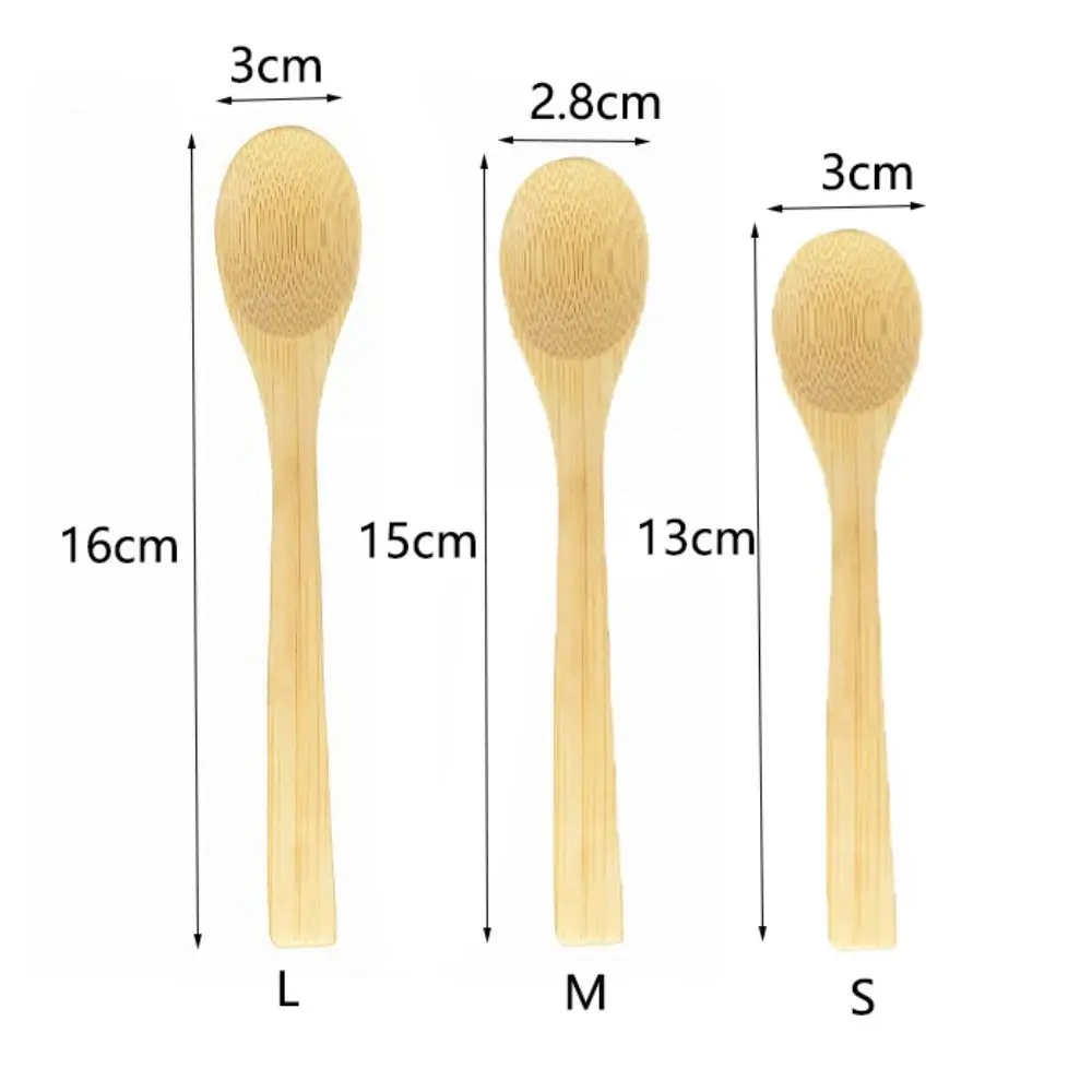 Bamboo Spoon Honey Tea Spoon Bamboo Honey Teaspoon Tableware Condiment Tool For Jam Salt Sugar Ice Cream Kitchen Utensils 1pcs