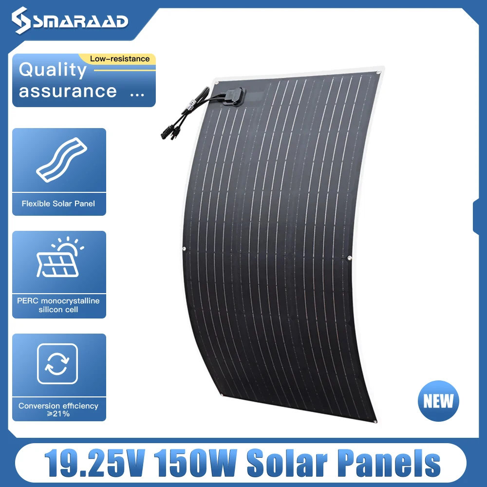 

150W Monocrystalline Solar Flex Panel IP67 Waterproof High Efficiency Thin Lightweight Suitable for many scenarios Solar panel