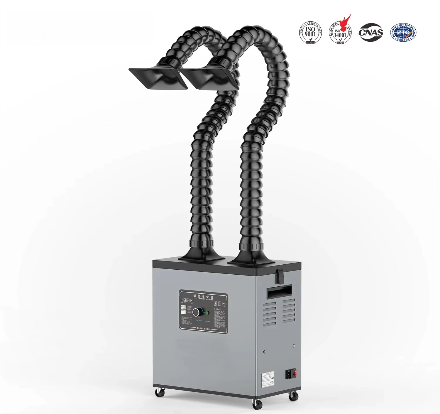 Extrator de fumaça de soldagem com filtro de combustão industrial