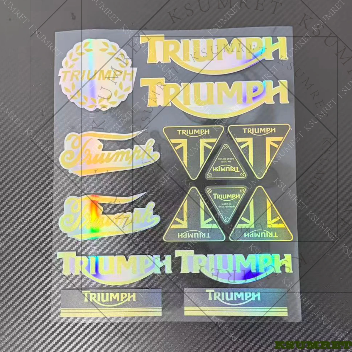 

For Laser Triumph Sticker Logo Motorcycle Decal Tank Racing Stickers Emblem