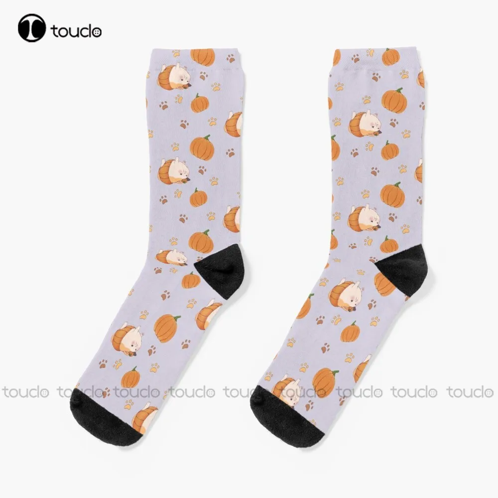 Ffxiv Final Fantasy Xiv - Halloween Pumpkins Fat Cat Socks Halloween Soft Socks Christmas New Year Gift Custom Gift Unisex Adult