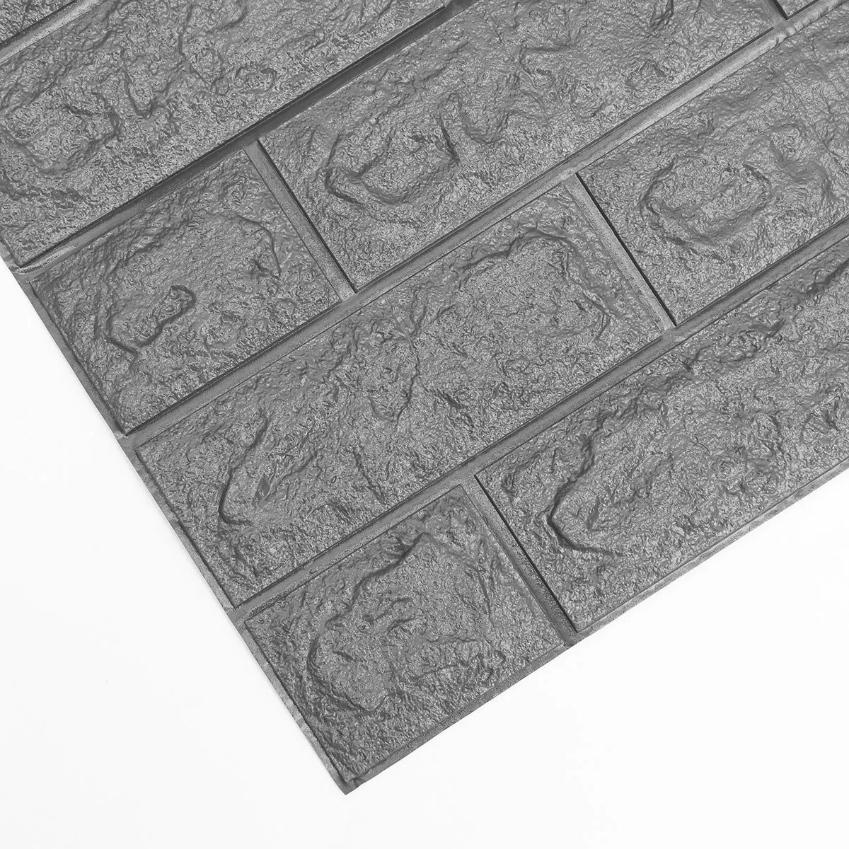 

3D Brick Wall Stickers Grey Pe Foam Self-Adhesive Waterproof Sound Insulated Wall Panels For Sofa Background Decor