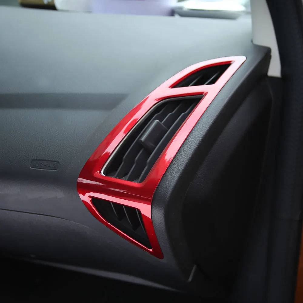 Car Interior Front Air Vent Protection Trim Air Conditioning Decoration Sticker for Ford Focus 3 MK3 2012 -2018 LHD