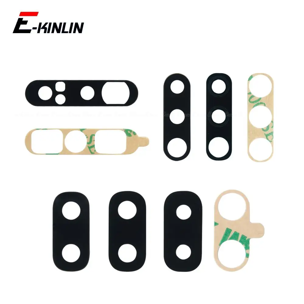 10pcs Rear Camera Lens Glass Back Cover With Glue Stickers For Samsung Galaxy A10 A10e A20 A20e A30 A40 A50 A70 A80 A90 Parts