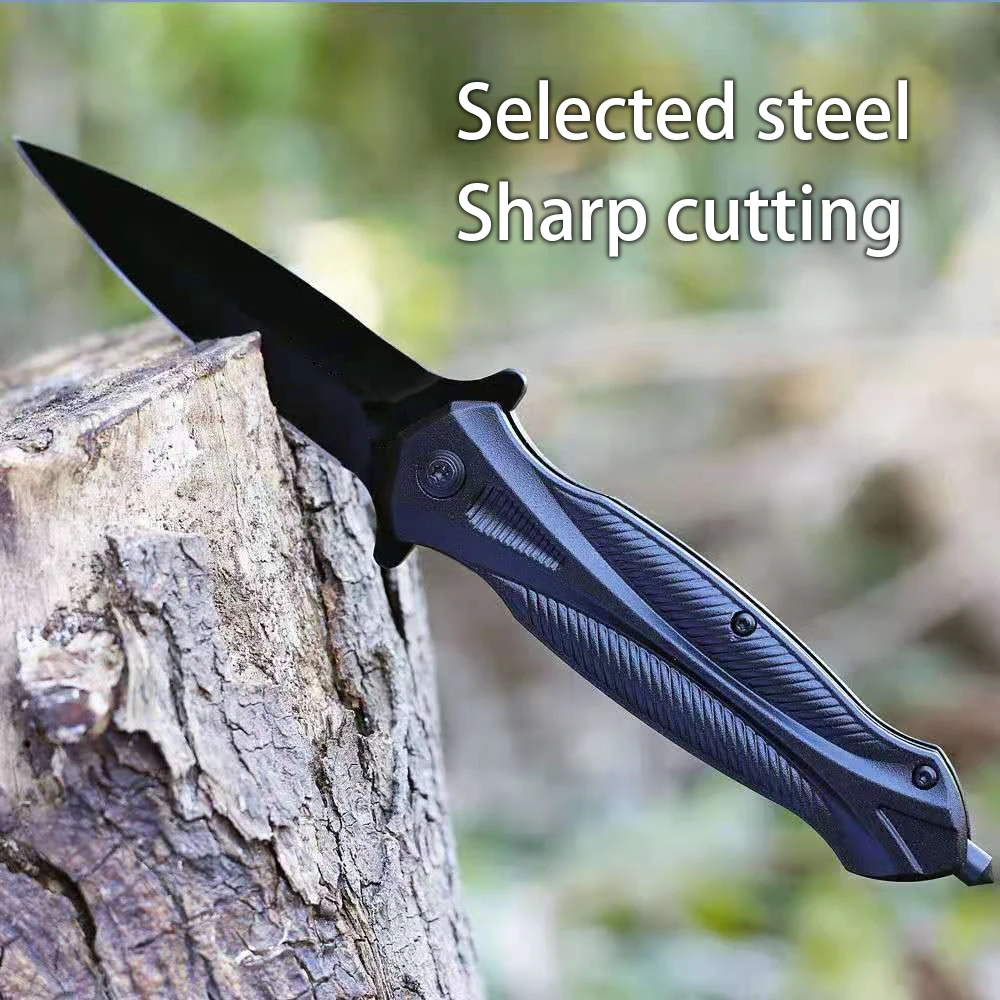 Outdoor Self-Defense Folding Knife High Hardness Carry Sharp Stainless Steel Knife Field Camping Survival Fruit Knife