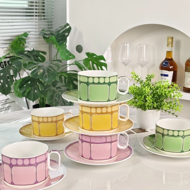 European-Style Modern Simple And Light Luxury Bone China Coffee Cups And Plates Afternoon Tea Cups Home Gifts