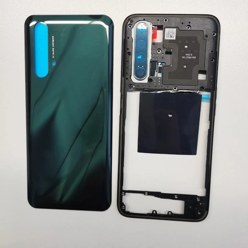 Full Housing Case For Oppo Realme X50 5G RMX2144 Middle Frame Back Battery Cover Door Panel Housing Case Repair parts