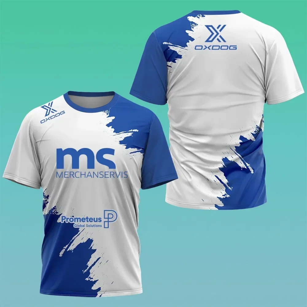 

Fashionable men's training and fitness short sleeved new tennis T-shirt, summer lightweight breathable sports T-shirt large size