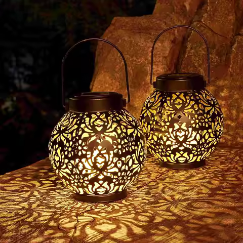 Solar Lanterns Outdoor Hanging Decorative Lights for Deck Garden Patio Porch Home Decorations Solar Lanterns