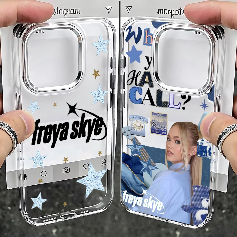 Funda Transparente Suave para Teléfono de la Cantante Freya Skyes, Compatible con iPhone 17, 16e, 16, 15, 14, 13, 12, 11 mini, Pro, Max, X, XR, XSMAX, 8, 7, Air Plus