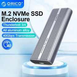 ORICO USB4 NVMe M.2 SSD Enclosure 40Gbps Aluminum M2 External Case Compatible with Thunderbolt 4/3 Type-C NVME M.2 SSD Case