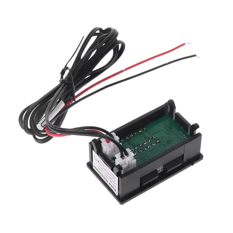 12V 24V Auto Voltmeter LED Digitale Display Voltmeter Paneel Temperatuurmeter