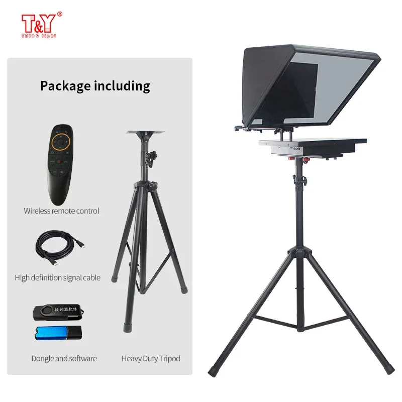 

Studio prompter 20 inches aotu mirriring professional teleprompter with remote control