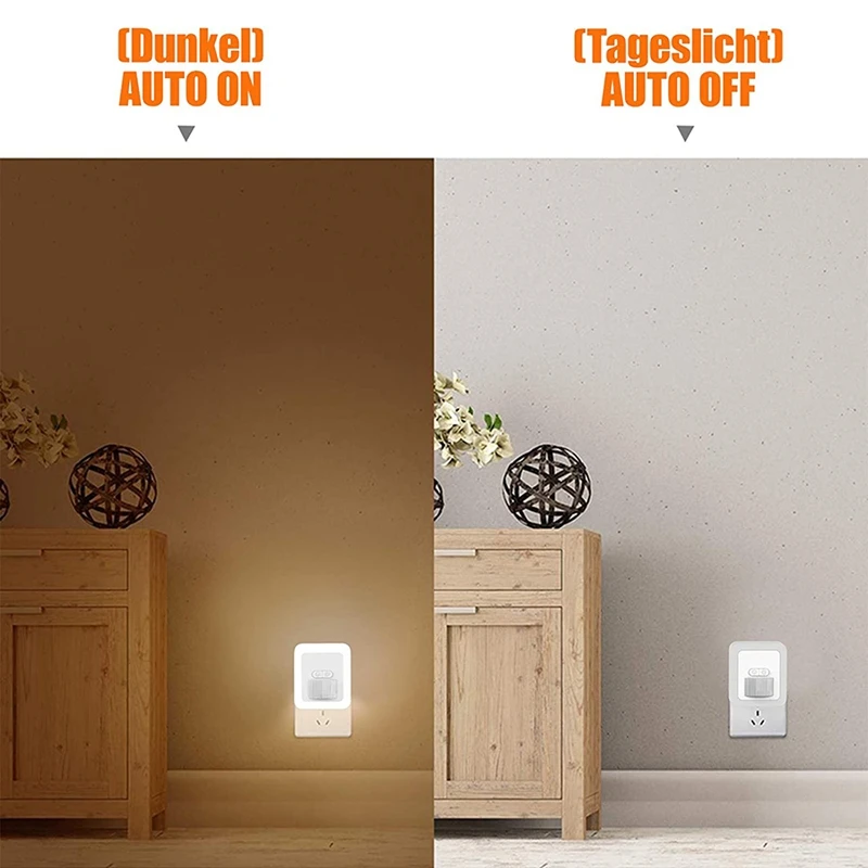 LED Night Light Socket With Motion Detector, Dimmable Energy-Saving Baby Light With Remote Control EU Plug