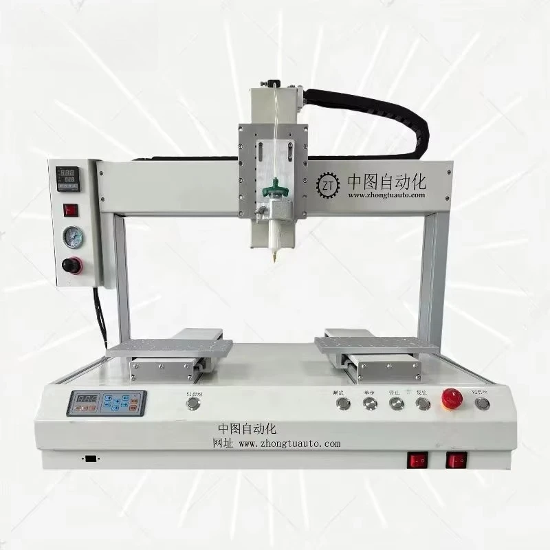Full Automatic Dispenser UV Waterproof 4 Axis Glue Dispensing Machine for Mobile Phone LCD Glass Scratch Polishing Repair Use