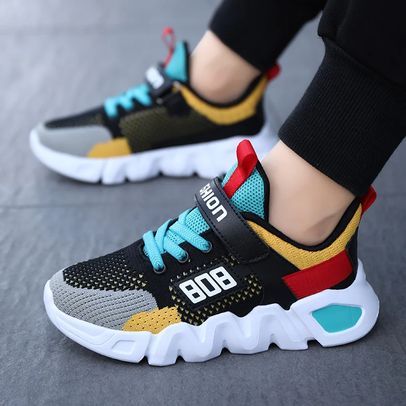 Kids Shoes Outdoor Sneakers Boys Breathable Walking Shoes Casual Children Sport Shoes Mesh Lightweight Shoes for Girls Female