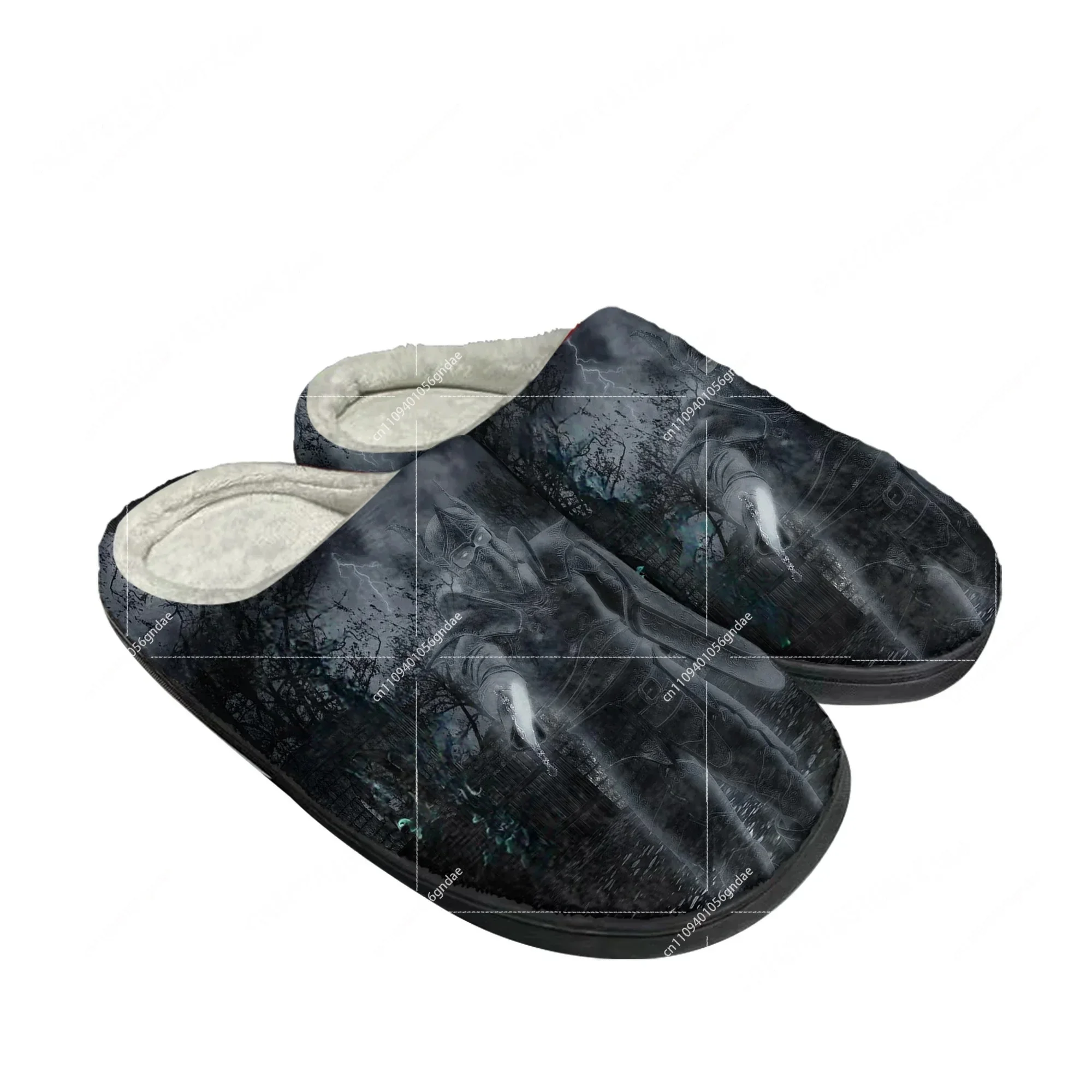 

Популярные домашние хлопковые тапочки в стиле аниме/мультфильмов/игр с изображением Призрачного рыцаря, мужские и женские, плюшевые, для спальни, повседневные, теплые, на заказ