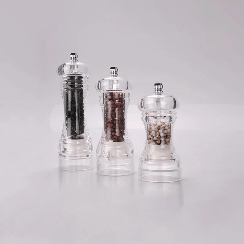 Acrylic Grinder Transparent Pepper Mill Manual Multi Seasoning Bottle Pepper Cumin Pepper Spice Grinder