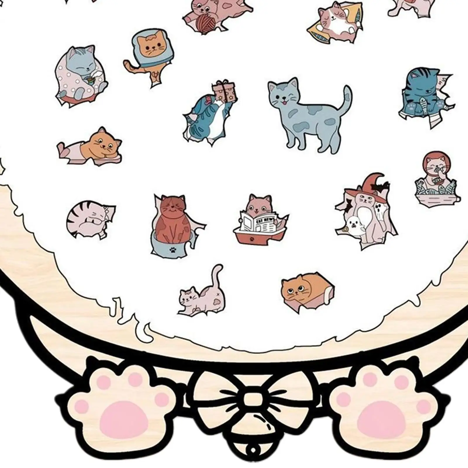 

Animal Puzzles For Adults 135 Pieces Cat Framed Board Toy Wooden Children's Puzzles For Boys Girls Youth Elderly Preschool