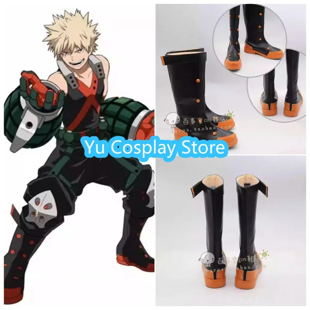 

Обувь для косплея My Hero Academia Katsuki Bakugo, ботинки Boku no Hero Academia, обувь для Хэллоуина, карнавала, Comic-Con