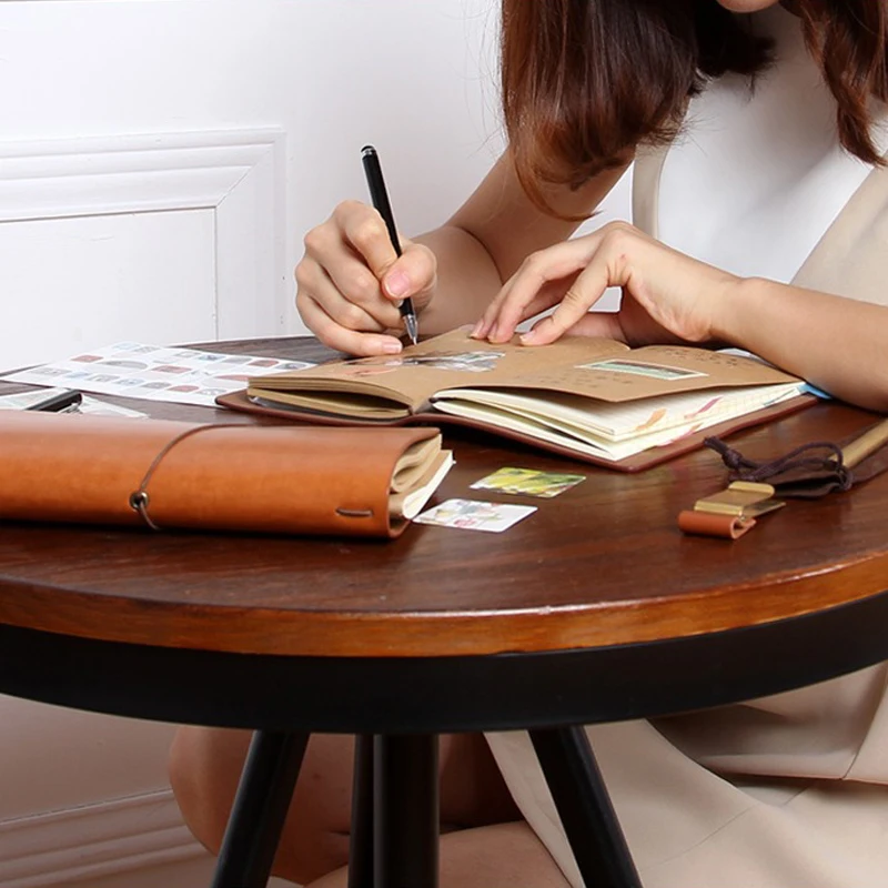 Retro Agenda Stationery Notepad Handmade Cover Diary Book Gifts Journal Booklet Pu Leather Travel Book Daily Organizer Notebook