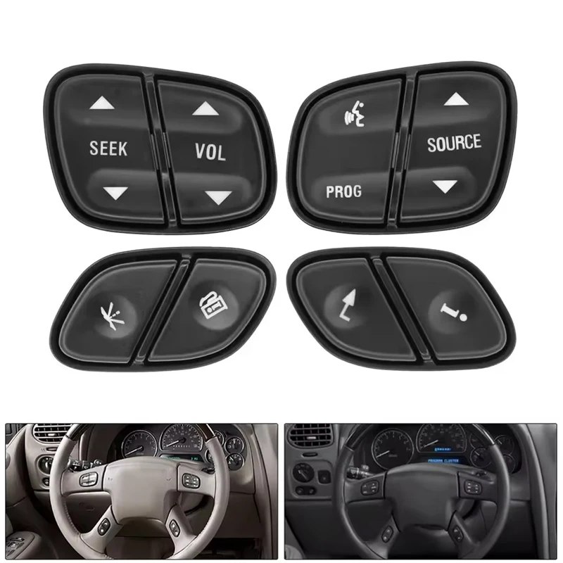 1999442 21997739 For Chevrolet GMC Hummer H2 Buick Steering Wheel Audio Multifunction Control Switch Button Replacement Parts