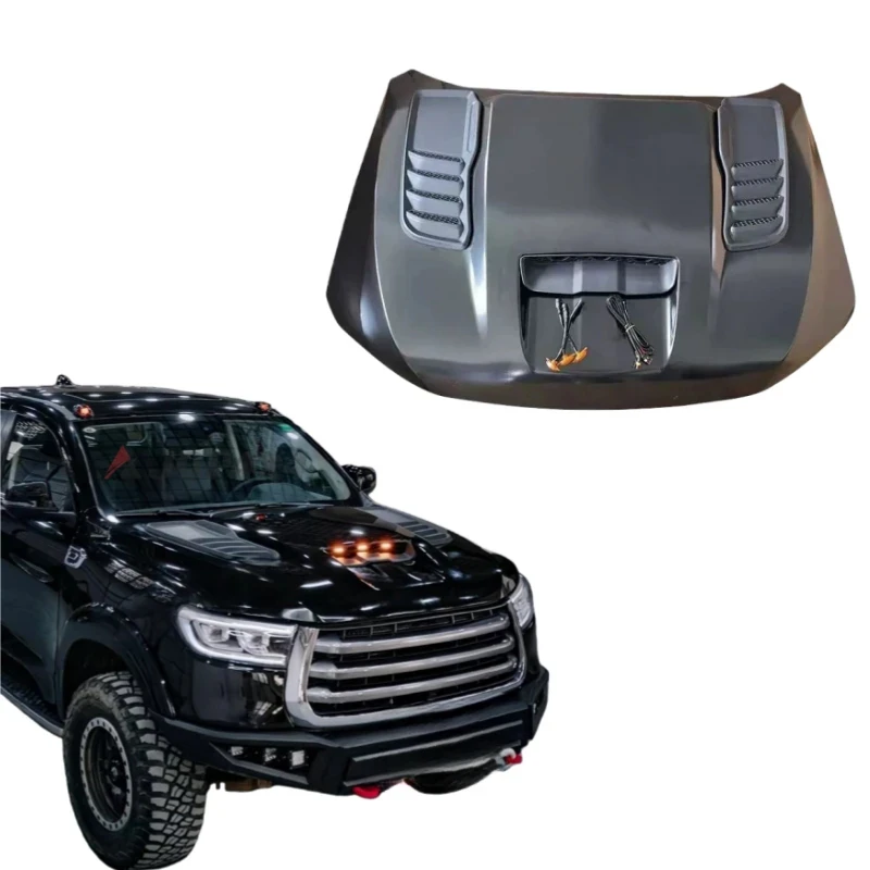 Bestselling 4x4 Offroad Paintable Primer Manganese Steel Front Engine Hood For Large Pickup Trucks