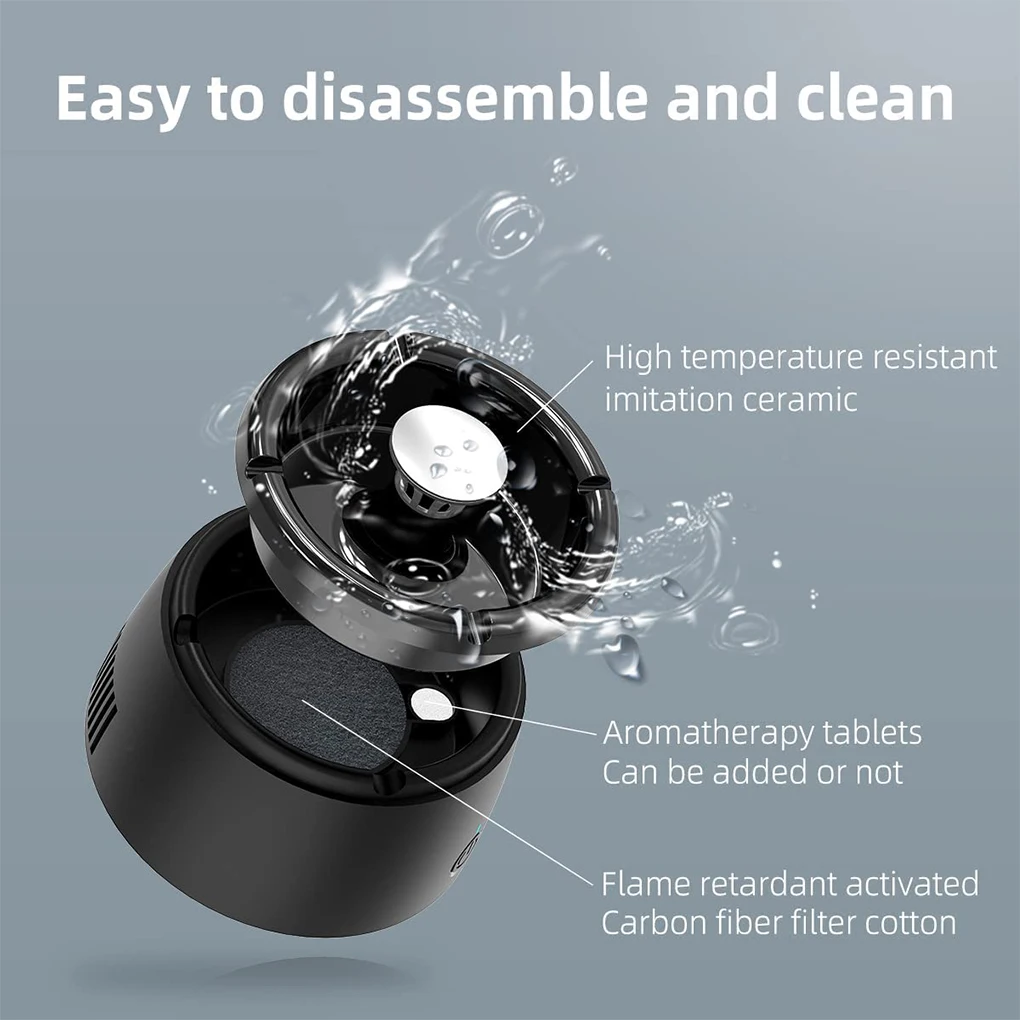 Ashtray Rechargeable Ashtrays Multifunctional Low Noise Filter Removal Dad Boyfriends Relatives Uncles Friends