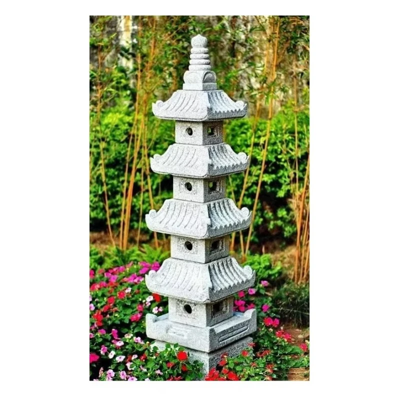 

Decoration Natural Stone Japanese Granite Stone Pagoda Lantern