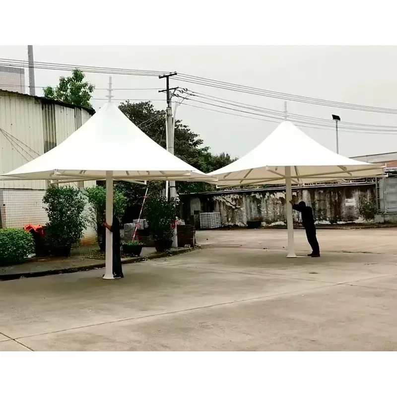 Landscape Tension Membrane Umbrella Park Scenic Square Sunshade Rain Shelter Outdoor Pavilion Awning