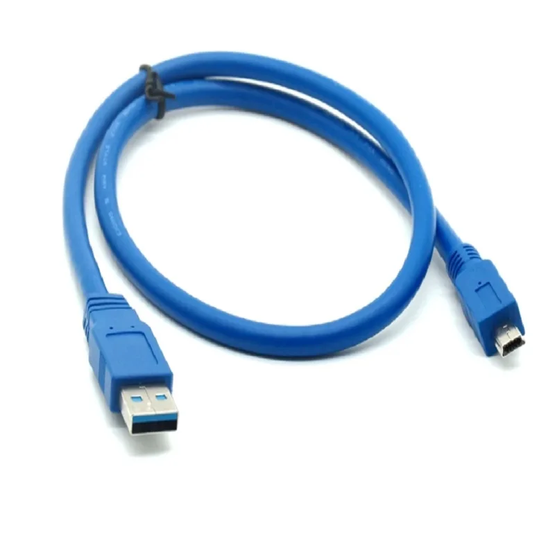 USB 3.0 typ A do Mini USB 10 pin B przedłużacz wtyczka podłączenie męska do męskiej Super prędkość odprowadzenia 5 gb/s Extender kod USB 3.0 Mini