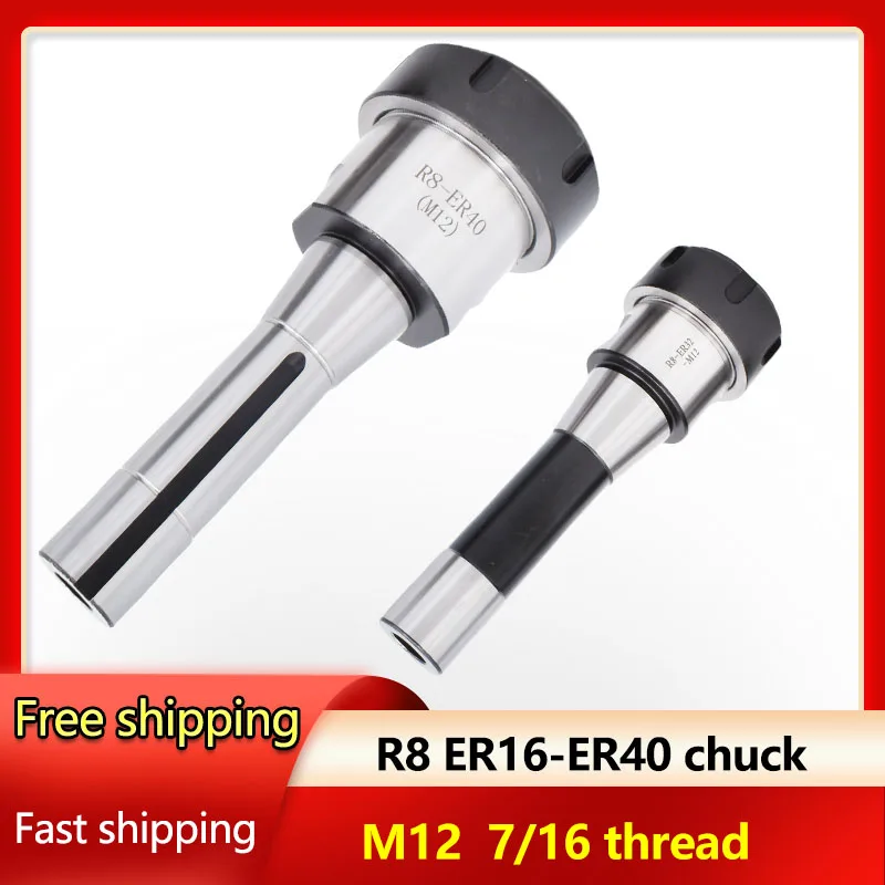Pinça Chuck Handle Taper Shank Milling Chuck Máquinas-ferramentas Torno r8 Er16 Er20 Er25 Er32 Er40