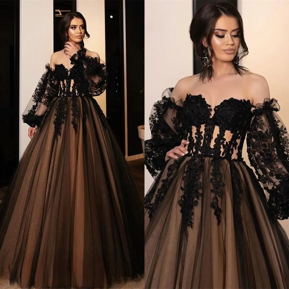 Prom Dresses Classic Sweetheart Asymmetrical Appliques Tulle Formal Occasion Gown dimije albanais traditionnelle 유색드레스