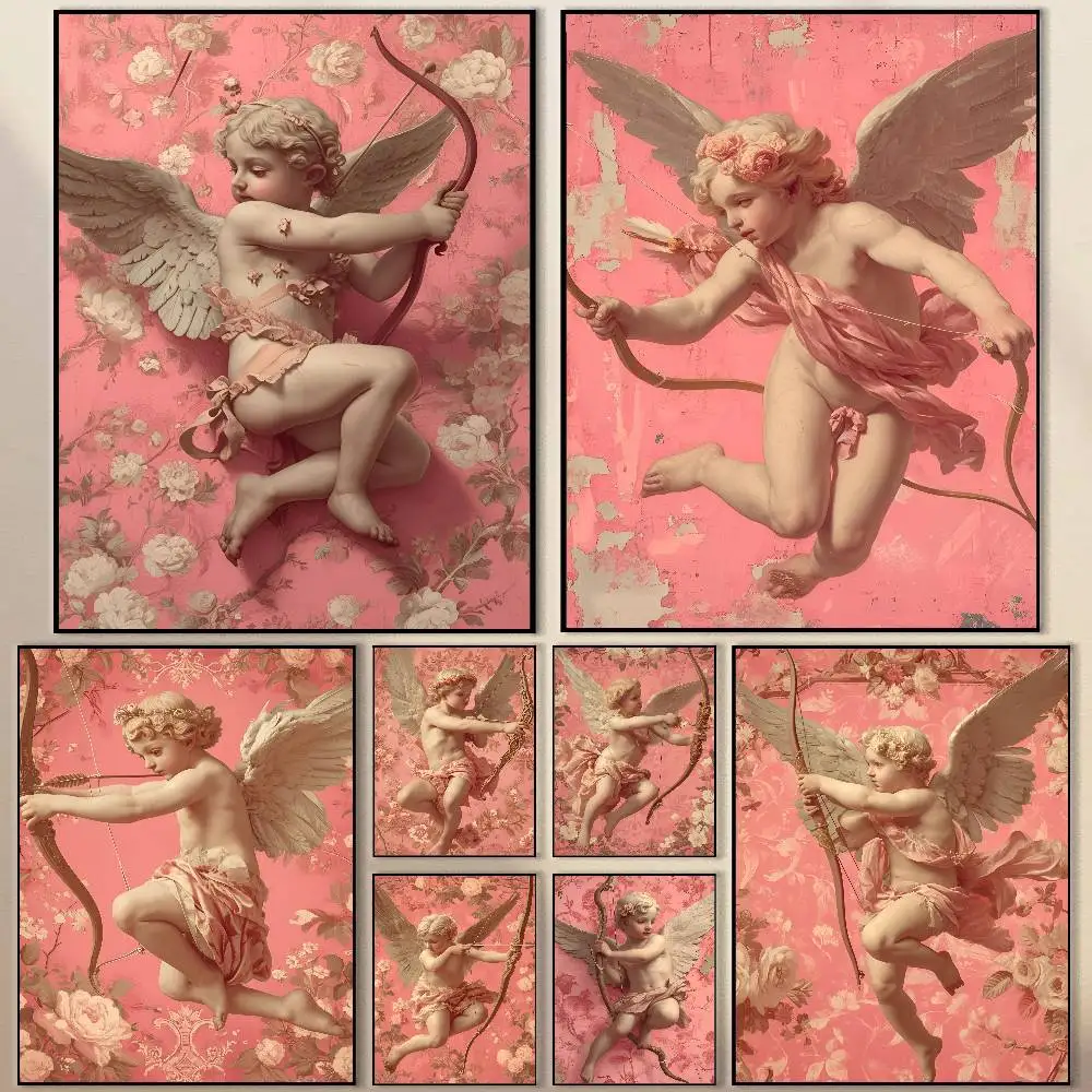 

Kwaiii Anime Cute C-CupidS Angle Poster Modern Waterproof HD Wall Art Decal Self-Adhesive Aesthetic Decor For Home Living Room B
