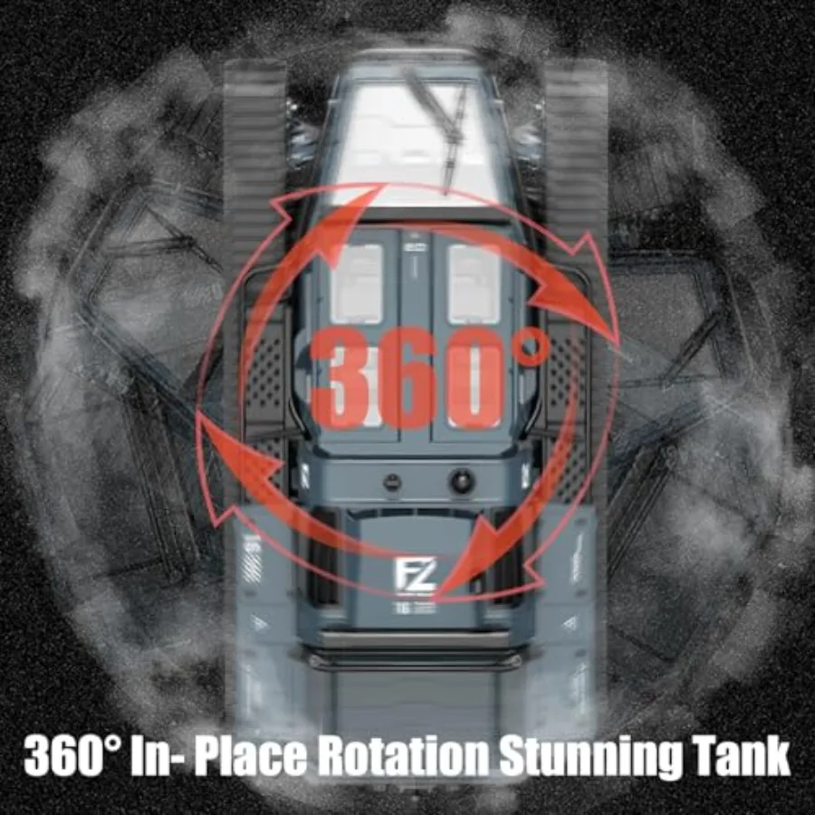 Carro tanque rc escala 1:16 2.4ghz controle remoto rastreador tanque de alta velocidade fora de estrada rc veículo rastreado 360 rotação deriva