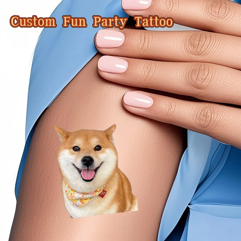 Hewan Kustom Tato Sementara Pribadi Stiker Lucu Kucing Anjing Burung Peliharaan Avatar Hadiah Ulang Tahun 15 Buah Dekorasi Pesta Festival