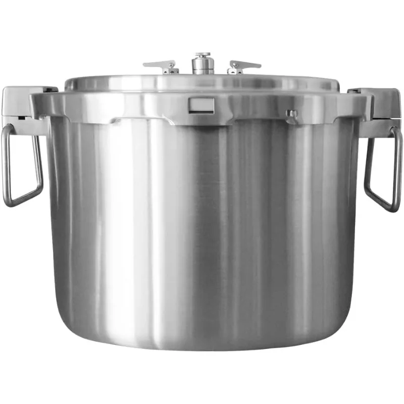 Autocuiseur de 37 litres en acier inoxydable, pot de conserve extra large avec couvercle T1 pour usage domestique et commercial, facile à nettoyer