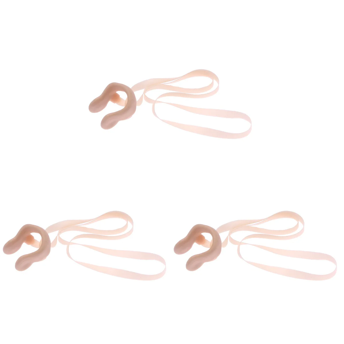 3 PCS Skin-friendly Nose Clip Latex Plugs Water Proof Emulsion for Kids Adults Swimming