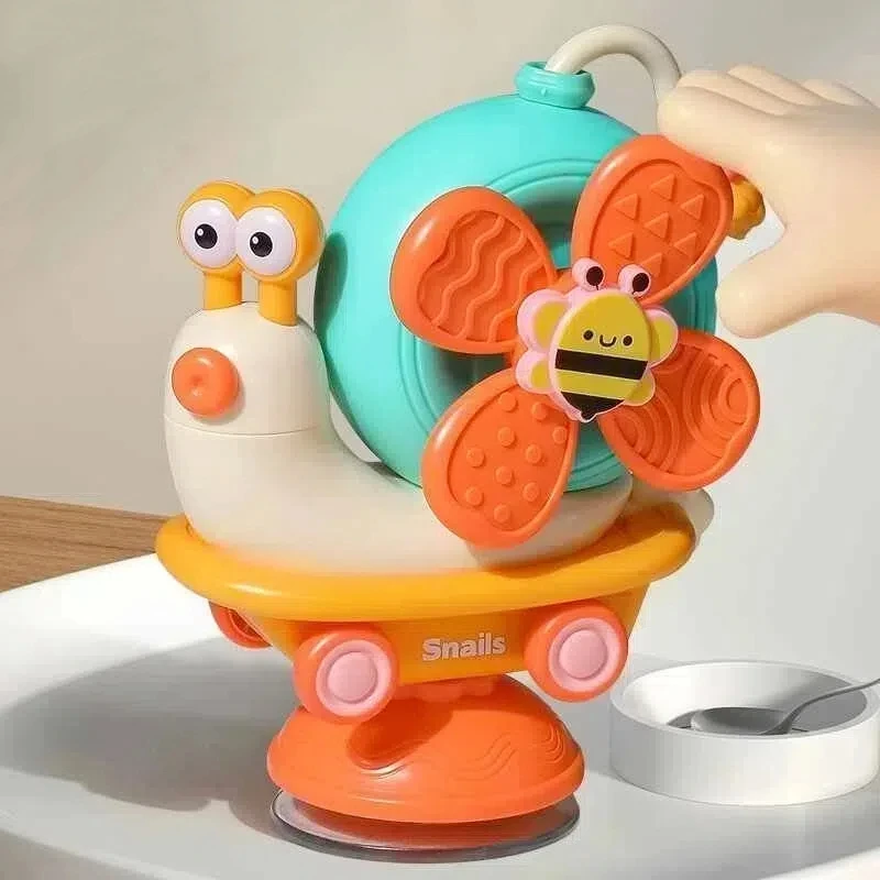 Giocattolo spinner per lumache staccabile |   Mulino a vento a ventosa e auto sensoriali – Gioco di viaggio creativo per abilità motorie fini per bambini 0-12 mesi